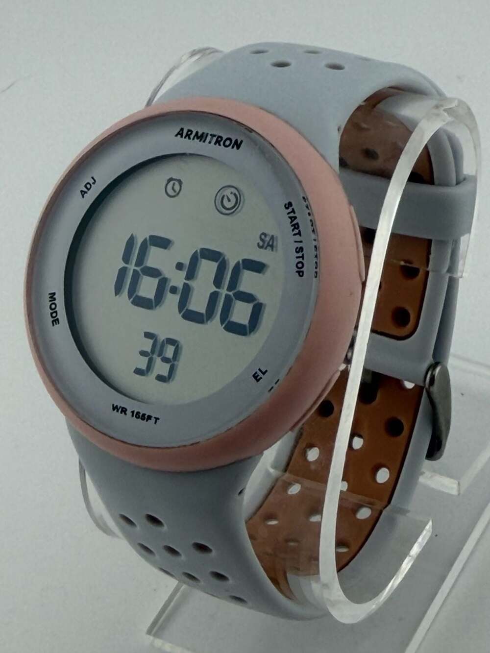 BOGO!-Armitron Sport Unisex 40/8423PBL Digital Chrono Peach Soft Blue Watch 43mm